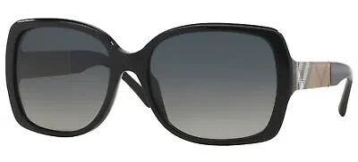 Pre-owned Burberry Be 4160 Black/grey Shaded 58/17/135 Women Sunglasses