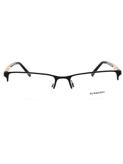 Burberry Be1282 Eyeglasses In Black / Clear Demo Lens