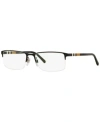 Burberry Be1282 Men's Rectangle Eyeglasses In Black