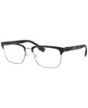 Burberry Be1348 Men's Rectangle Eyeglasses In Black