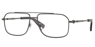 Burberry Be1391 Men's Glasses, Grey, Size 56 In Metallic