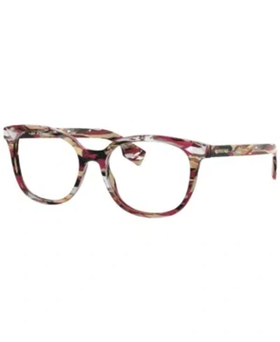 Burberry Be2291 Women's Square Eyeglasses In Red Multi
