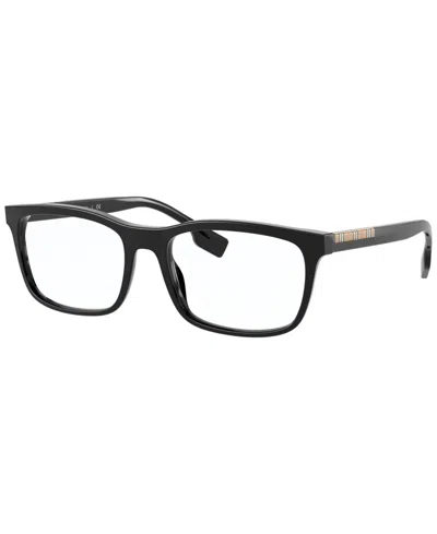 Burberry Be2334 Elm Men's Rectangle Eyeglasses In Black