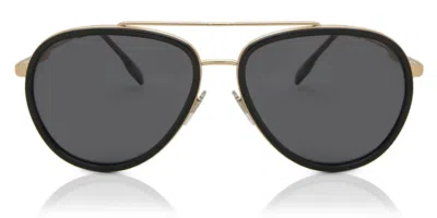 Burberry Be3125 Oliver Polarized 101781 Occhiali Da Sole Neri Per Uomo In Black