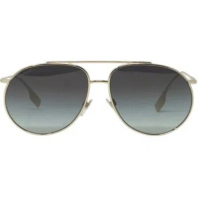 Pre-owned Burberry Be3138 11098g Alice Gold Sunglasses
