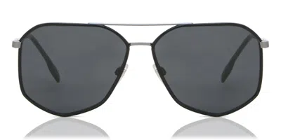Burberry Be3139 Ozwald 114487 Men's Sunglasses Black Size 58 In Gray
