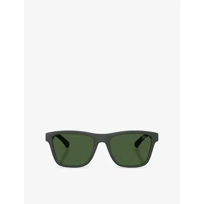 Burberry Be3169 Square-frame Injected Sunglasses In Green