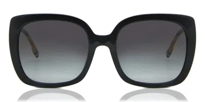 Burberry Be4323f Caroll Vestibilità Orientale 38538g Occhiali Da Sole Neri Per Donna In Black