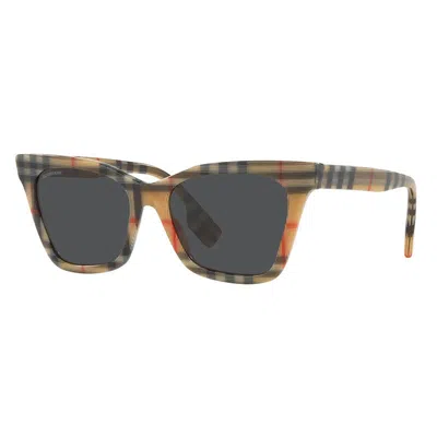 Burberry Be434639428g Vintage Check Cat-eye Sunglasses In Blue