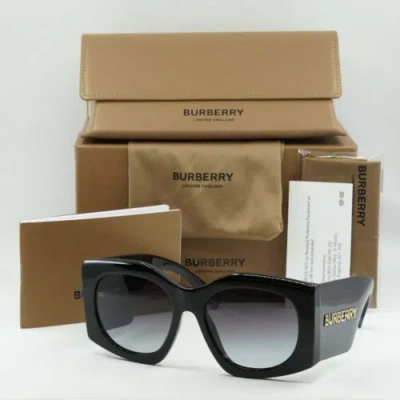 Pre-owned Burberry Be4388u 30018g Black/gray Gradient 55-18-140 Sunglasses