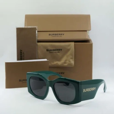 Pre-owned Burberry Be4388u 405987 Green/dark Gray 55-18-140 Sunglasses