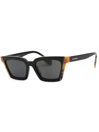 Burberry Be4392u Rectangular Acetate Sunglasses For Women In Brown