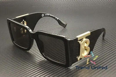 Pre-owned Burberry Be4406u 300187 Black Dark Grey 55 Mm Women's Sunglasses In Gray