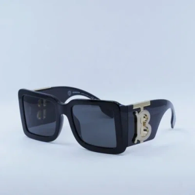Pre-owned Burberry Be4406u 300187 Black/gold/dark Gray 55-20-140 Sunglasses
