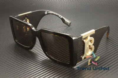 Pre-owned Burberry Be4406u 300273 Dark Havana Dark Brown 55 Mm Women's Sunglasses