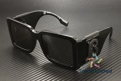 Pre-owned Burberry Be4406u 409387 Black Dark Grey 55 Mm Women's Sunglasses In Gray