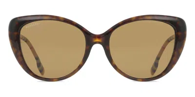 Burberry Be4407 Polarized 385483 Women's Sunglasses Tortoiseshell Size 54 In Brown