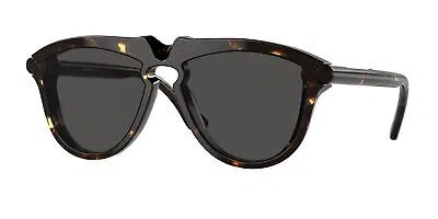 Pre-owned Burberry Be4417u 410687 Dark Havana Dark Grey 58 Mm Men's Sunglasses In Gray