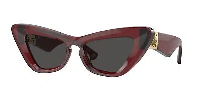 Pre-owned Burberry Be4421u 412887 Bordeaux Dark Grey 51 Mm Women's Sunglasses In Gray