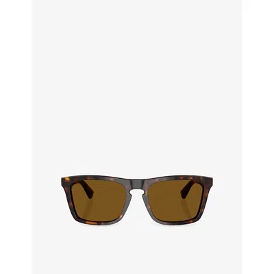 Burberry Be4434 Square-frame Acetate Sunglasses In Brown