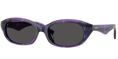 Burberry Be4447d Asian Fit 411387 Women's Sunglasses Purple Size 55 In Orange