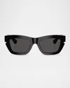 Burberry Eyewear Rectangular Frame Sunglasses In Black