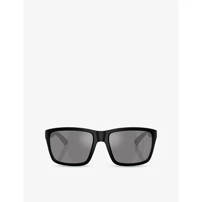 Burberry Be4483 Rectangular-frame Injected Sunglasses In Black