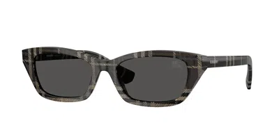 Burberry Be4488 419987 Women's Sunglasses Grey Size 52 In Black