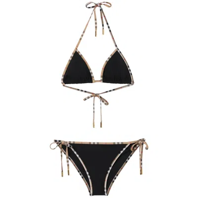 BURBERRY BEACHWEAR BLACK, NEUTRAL