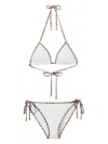 Burberry 2pc Vintage Check Bikini Set In White