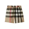 Burberry Boxer Swim Checkered Pattern Pockets Zip