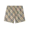 Burberry Printed Check Swim Short In Multicolor