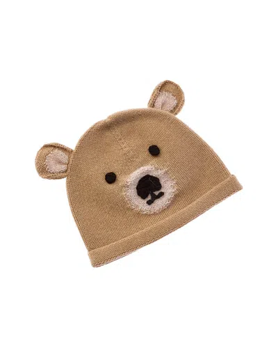 Burberry Bear Knit Wool Beanie In Brown