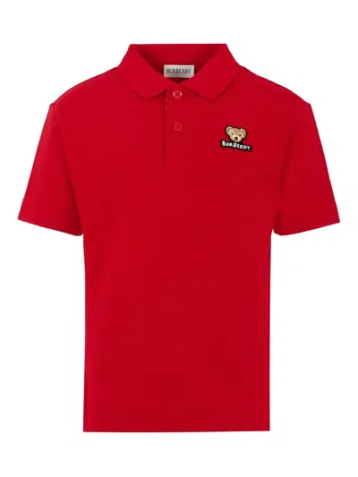 BURBERRY BEAR-LOGO POLO SHIRT