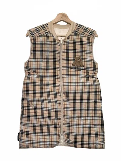 Pre-owned Burberry Bear Nova Check Vest Jacket In Multi