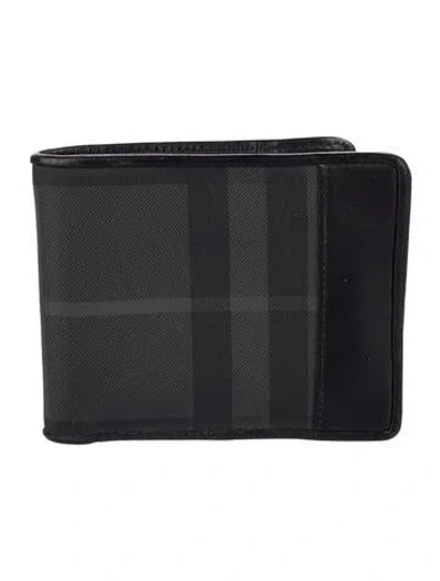 Pre-owned Burberry Beat Check Pattern Bifold Wallet In Multi