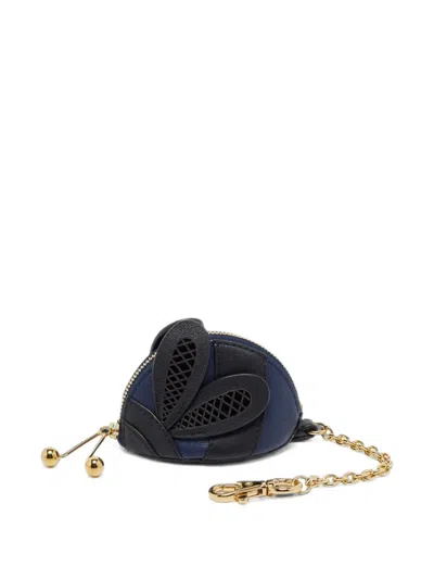 Pre-owned Burberry Bee Chain-strap Coin Bag In Black
