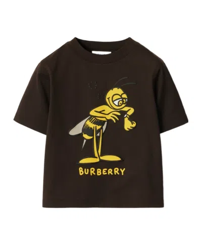 Burberry Bee Cotton T-shirt In Black