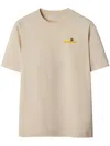 Burberry Beige T-shirt With Maxi Bee Print On The Back In Cotton Man In Beige