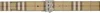 Burberry Beige & Black Check & Leather Reversible 'tb' Belt In Archive Beige/silver