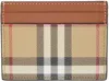 Burberry Compact Check Pattern Cardholders In Neutral