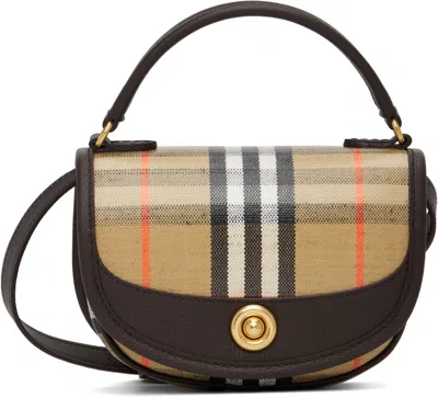 Burberry Women Highlands Crossbody Bag With Check Motif In Multi