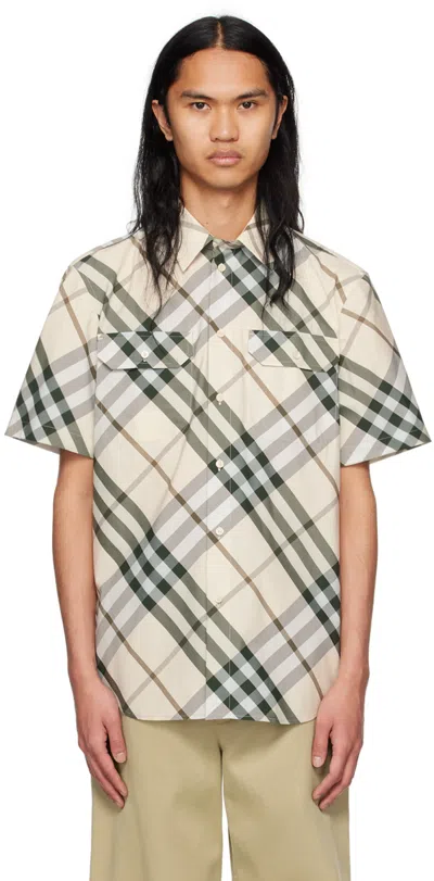Burberry Short Sleeve Check Design Shirt In Multi