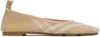 Burberry Beige Check Knit Ballerinas With Rubber Sole In Teacup Ip Check