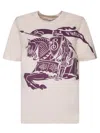 Burberry Short Sleeves With Large Graphic Print In Beige