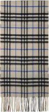 Burberry Beige & Tan Medium Cashmere Scarf