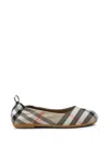 Burberry Ballerina Beige Check Pattern In Beige