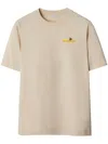 Burberry Beige T-shirt With Maxi Bee Print On The Back In Cotton Man In Beige