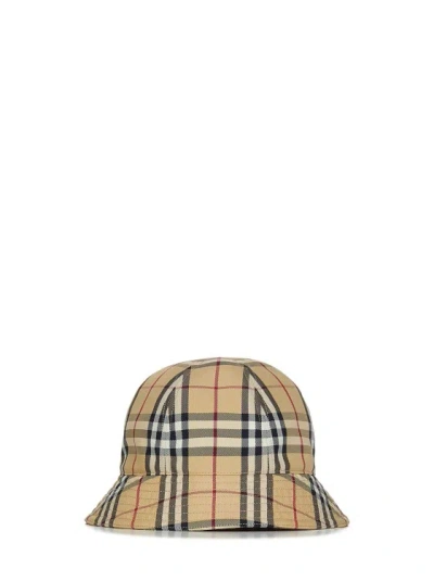 Burberry Beige Bucket Hat In Neutrals