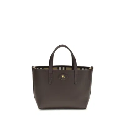 Burberry Beige Calf Leather Bos Taurus Shoulder Bag In Brown